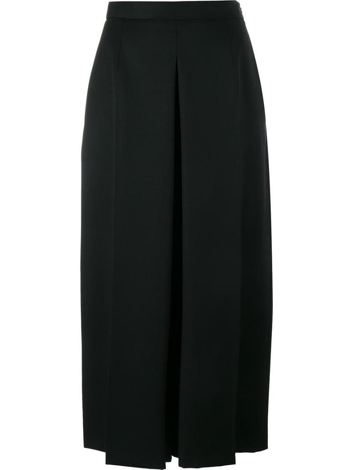 Alexander Mcqueen Wide Leg Cropped Jeans, Women's, Size: 44, Black, Virgin Wool