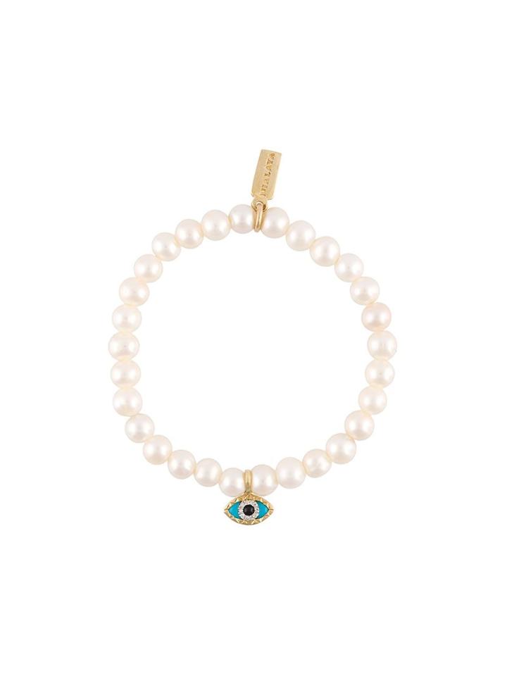Nialaya Jewelry Diamond Evil Charm Charm Bracelet