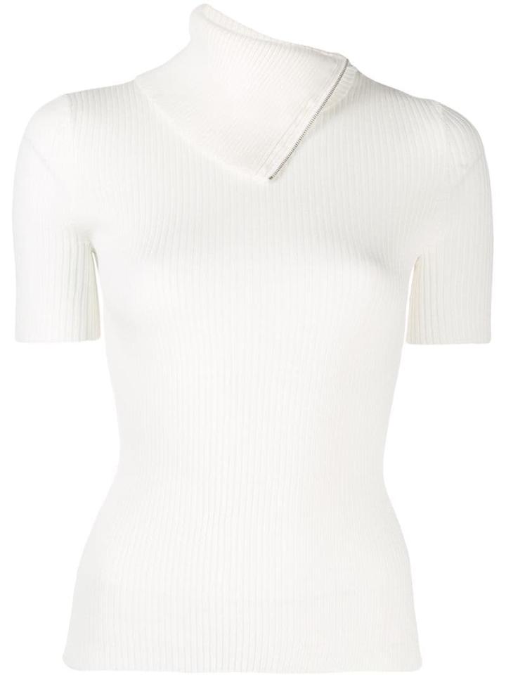 Alexander Wang Split Zip Turtleneck T-shirt - White