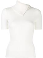Alexander Wang Split Zip Turtleneck T-shirt - White