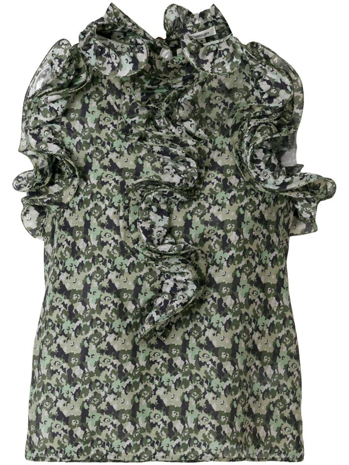 Manoush Floral Camouflage Blouse - Green