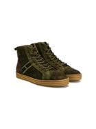 Hogan Kids Teen R141 Hi-top Sneakers - Green
