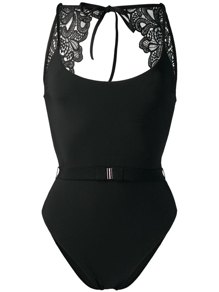 Ermanno Scervino Lace Detail One-piece Swimsuit - Black