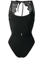Ermanno Scervino Lace Detail One-piece Swimsuit - Black