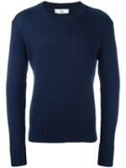 Ami Alexandre Mattiussi Crew Neck Sweater, Size: Large, Blue, Acrylic/wool