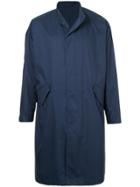 Tomorrowland Band Collar Overcoat - Blue