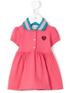 Gucci Kids - Contrast Collar Dress - Kids - Cotton/spandex/elastane - 3-6 Mth, Pink/purple