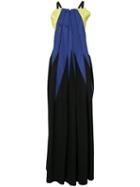 Issey Miyake - Pleated Colour Block Dress - Women - Triacetate/polyester/polyurethane - 2, Black, Triacetate/polyester/polyurethane