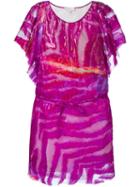 Iro Belted Flutter Sleeve Dress