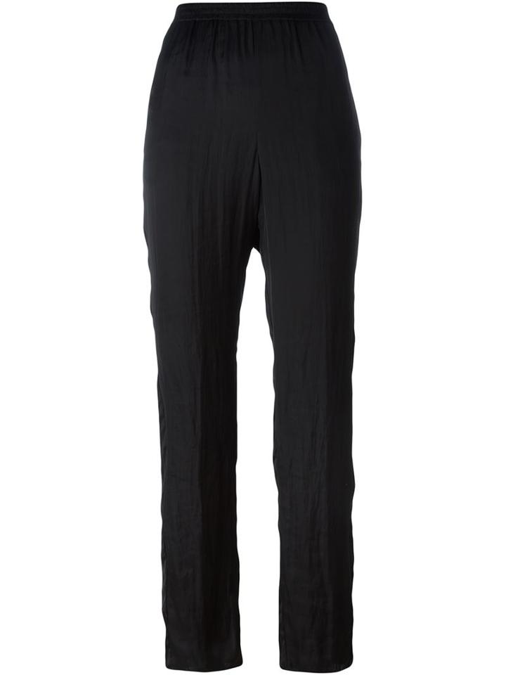 Cédric Charlier Elasticated Trousers, Women's, Size: 38, Black, Polyester