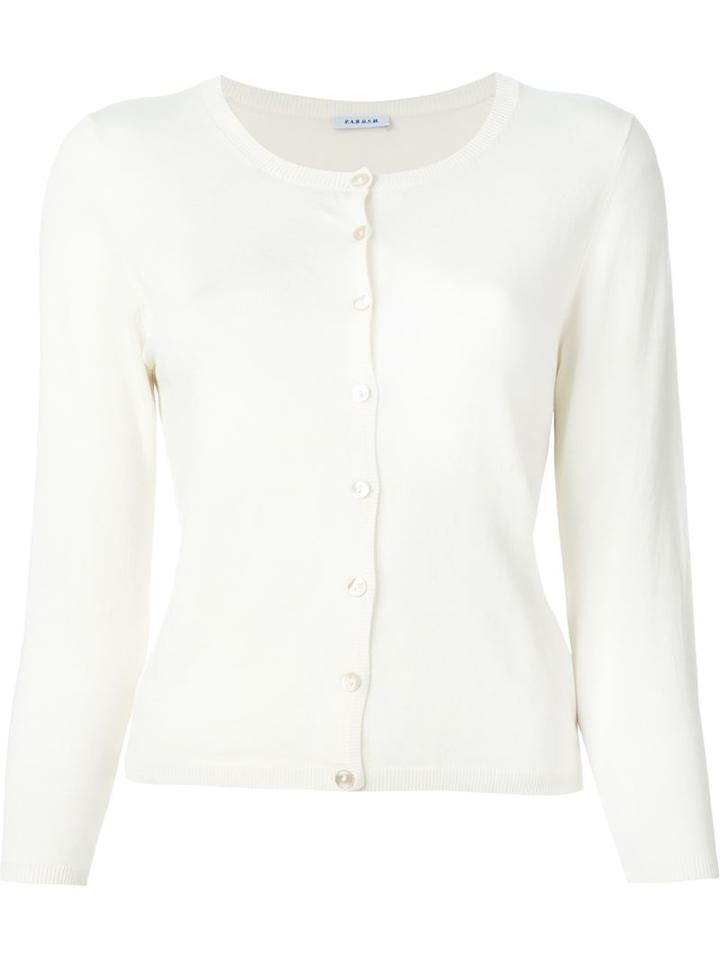 P.a.r.o.s.h. Sybil Cardigan, Women's, Size: L, White, Silk/spandex/elastane
