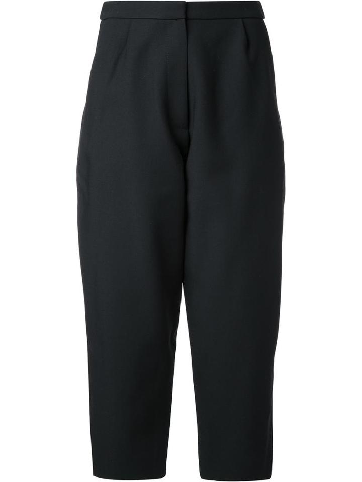 Studio Nicholson Loose-fit Cropped Trousers, Women's, Size: 2, Black, Viscose/virgin Wool