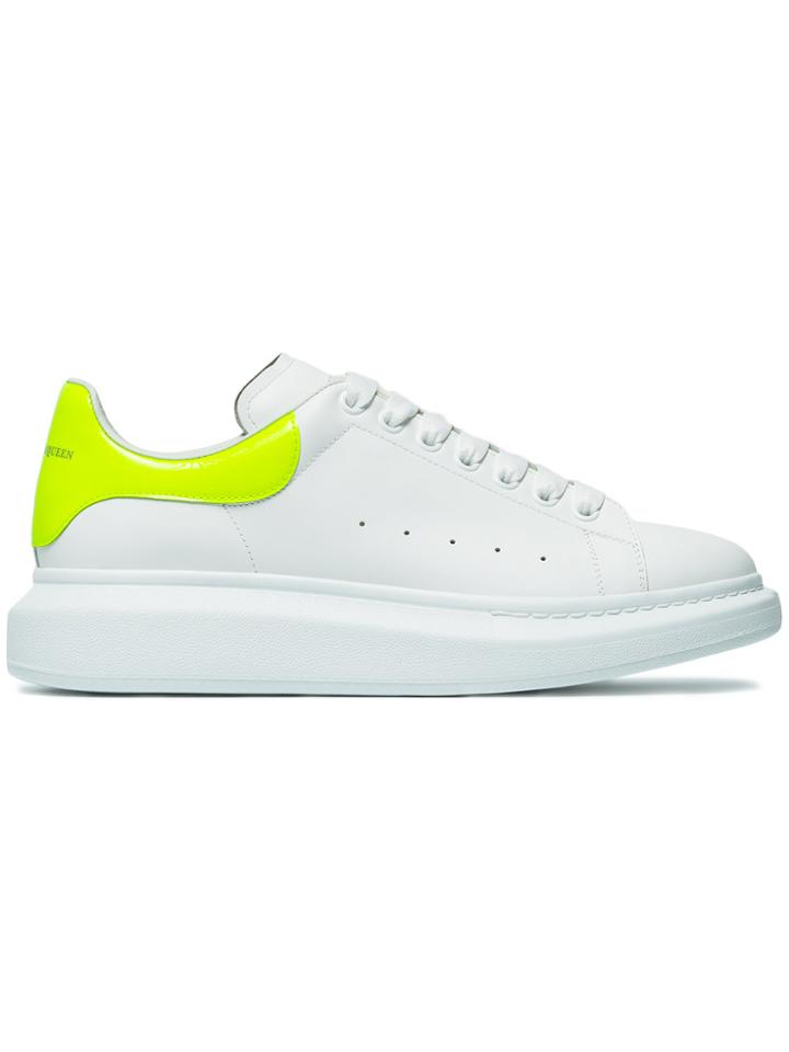 Alexander Mcqueen Fluorescent Yellow Oversized Sneakers - White