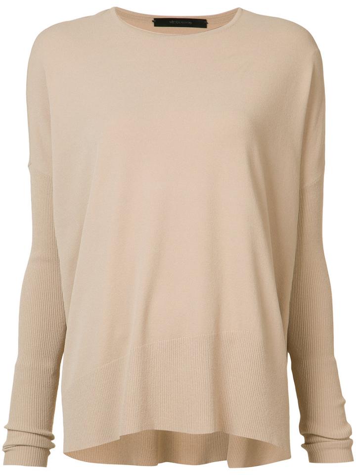 Victor Alfaro Crew Neck Jumper, Women's, Size: Medium, Nude/neutrals, Polyester/viscose