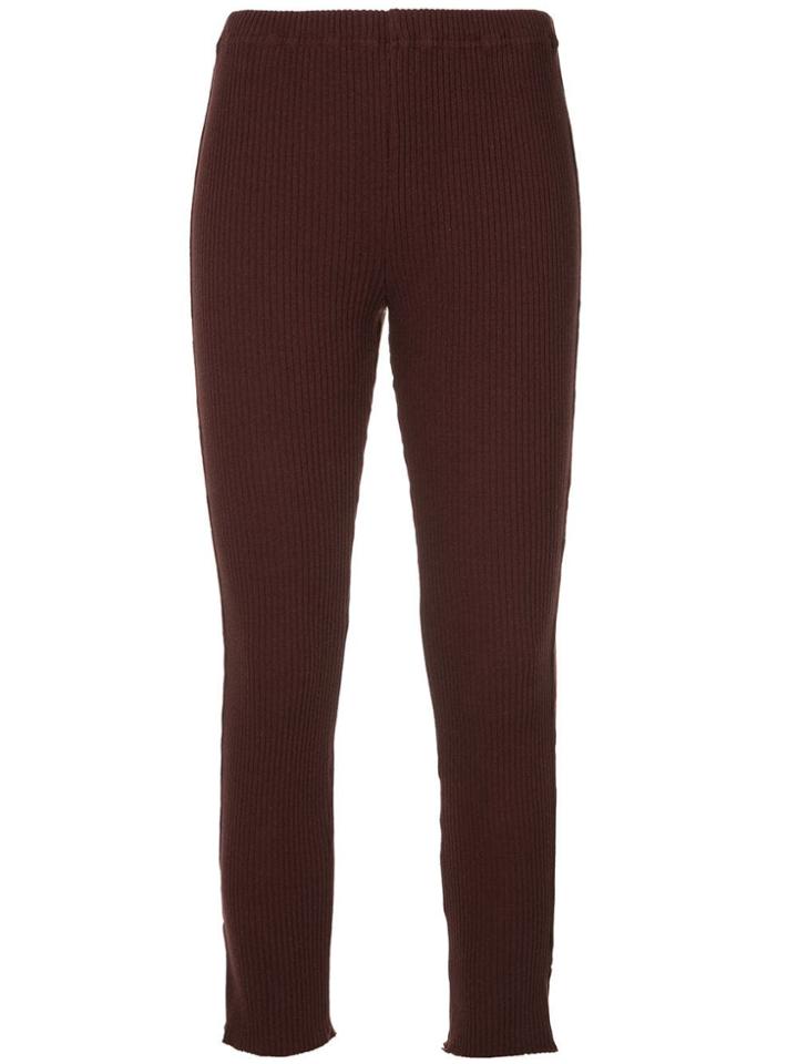 H Beauty & Youth Ribbed Knit Leggings - Red