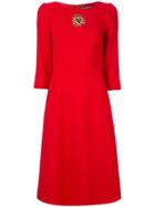 Dolce & Gabbana A-line Midi Dress - Red