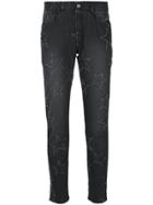 Stella Mccartney Star-embroidered Boyfriend Jeans - Black
