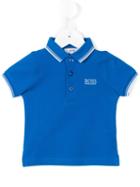 Boss Kids - Striped Trim Polo Shirt - Kids - Cotton - 36 Mth, Blue