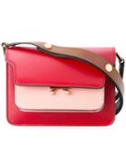 Marni Trunk Shoulder Bag, Red, Calf Leather