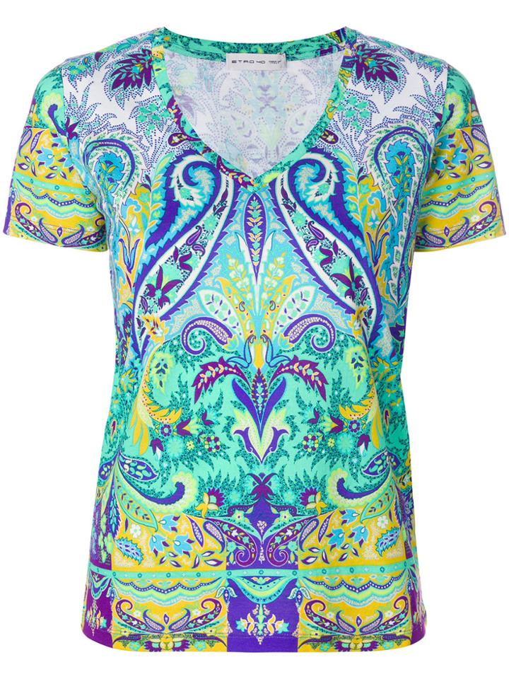 Etro Paisley Print T-shirt - Multicolour