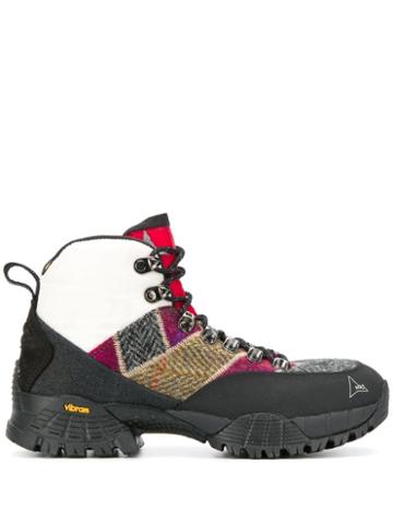Roa Harrys Tweed Boots - Black