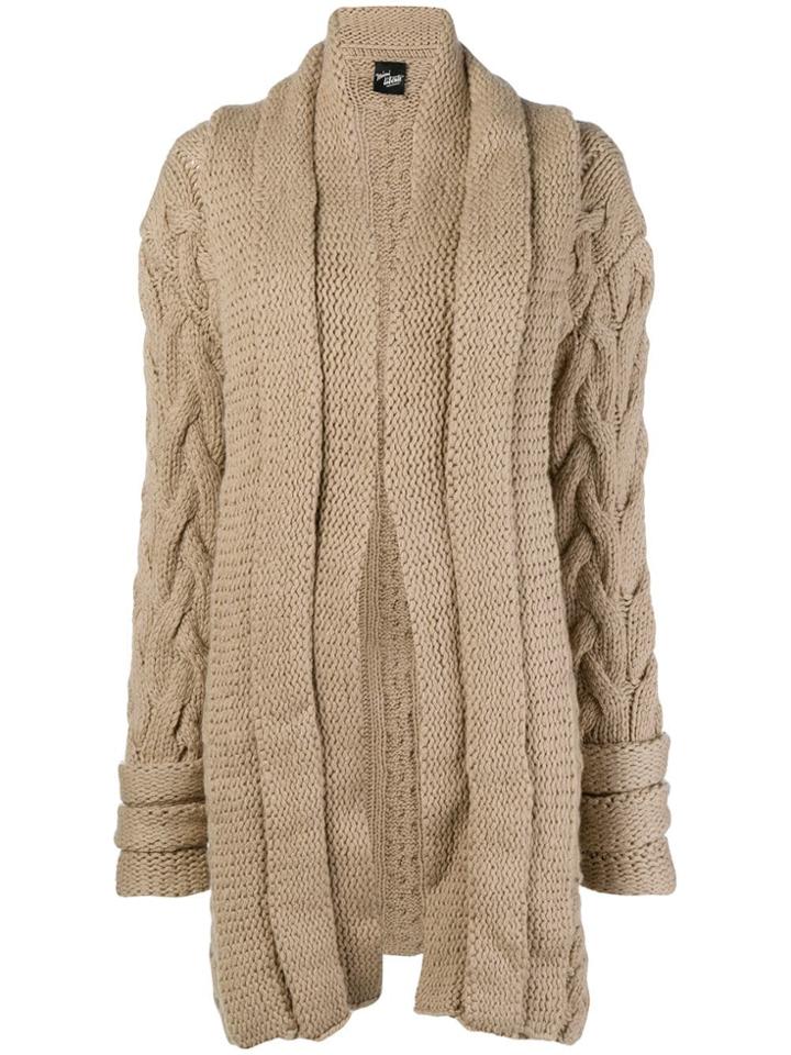 Michel Klein Chunky Knit Cardi-coat - Brown