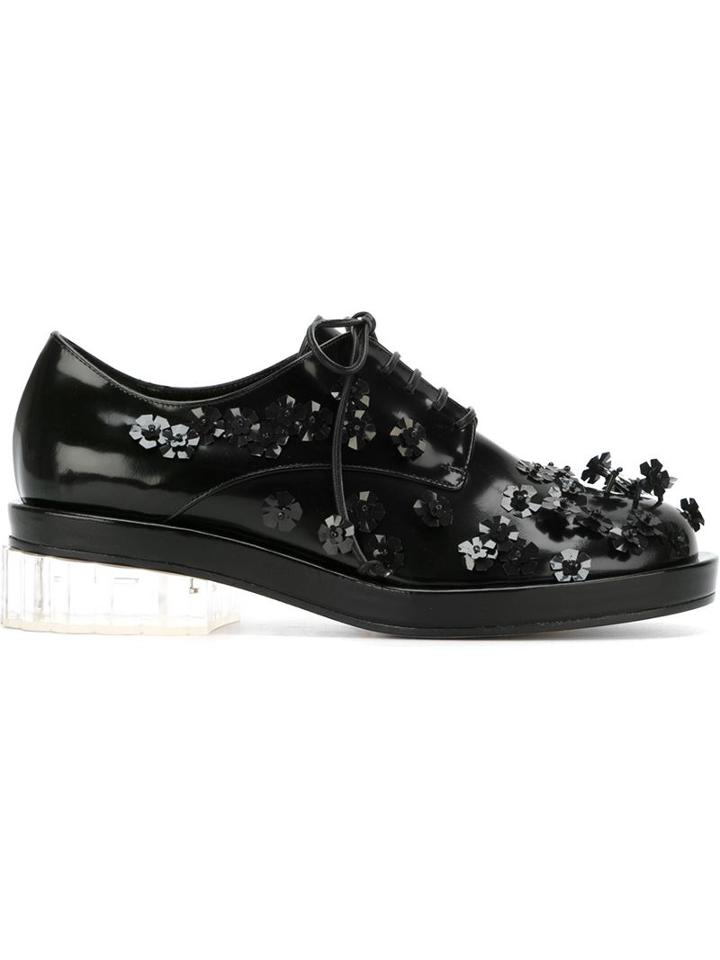Simone Rocha Lace Up Shoes With Transparent Heel