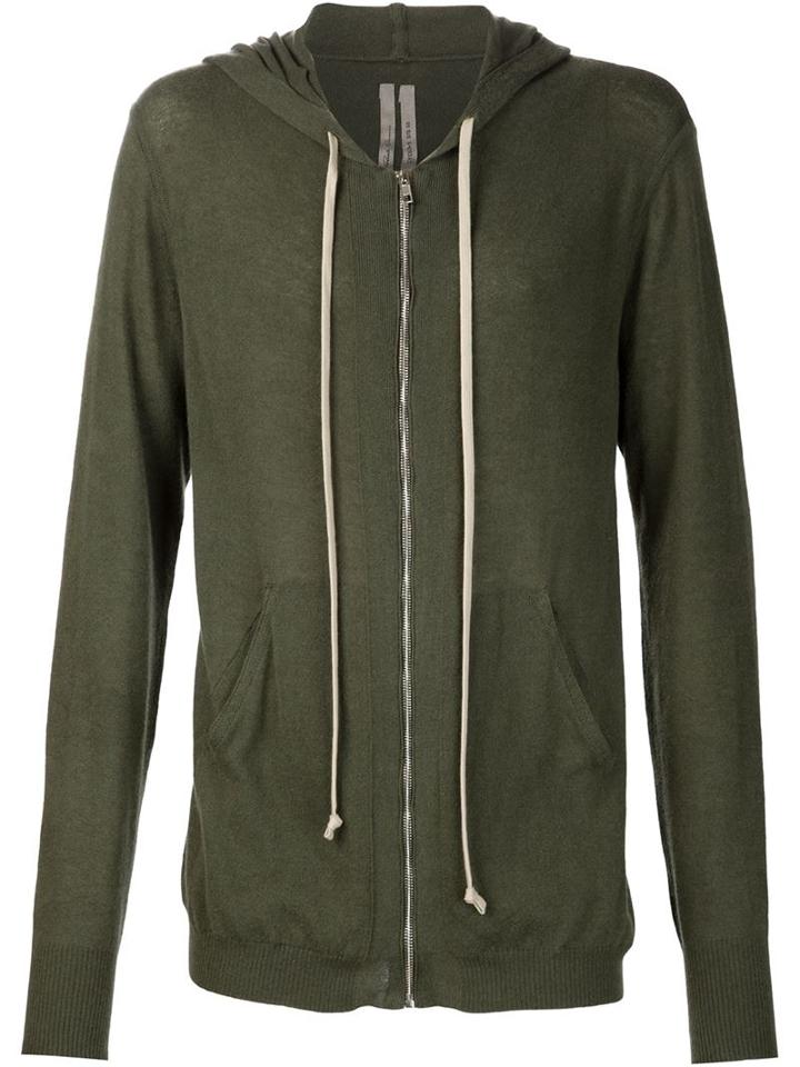 Rick Owens Zip Hooded Cardigan