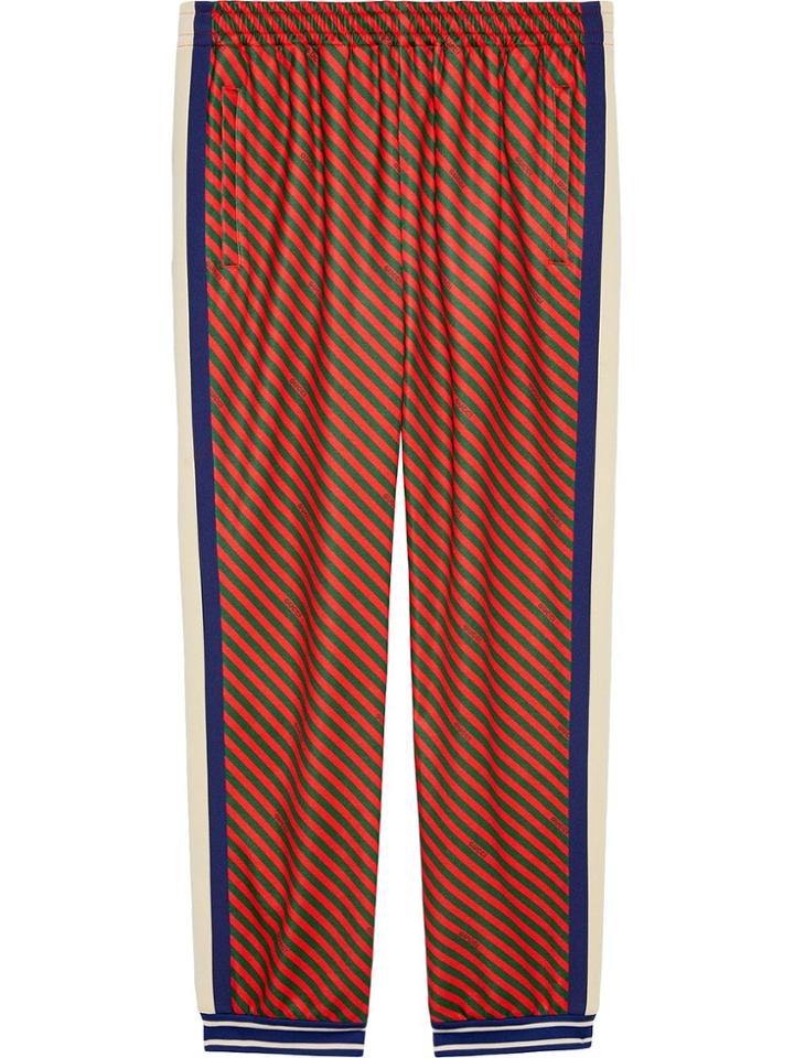 Gucci Loose Striped Jogging Pant - Red