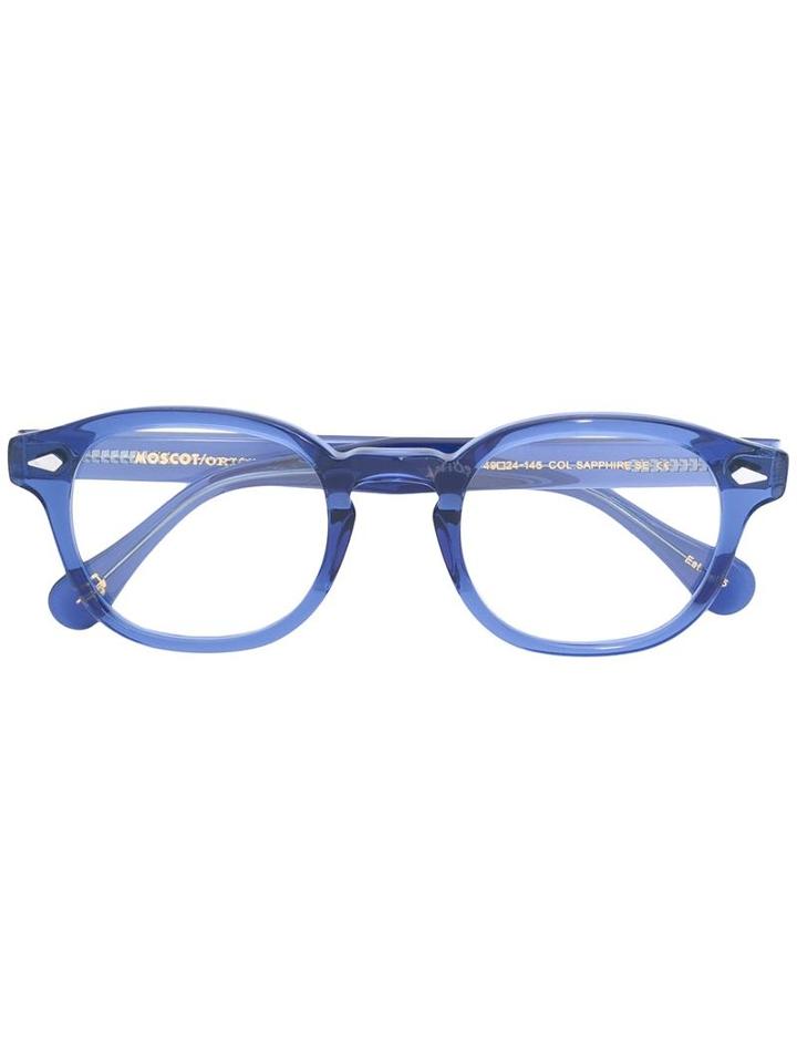 Moscot Round Frame Glasses, Blue, Acetate