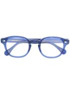 Moscot Round Frame Glasses, Blue, Acetate