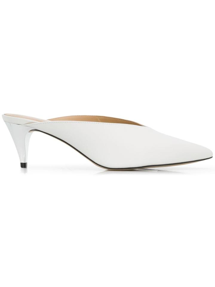 Michael Michael Kors Pointed Toe Mules - White