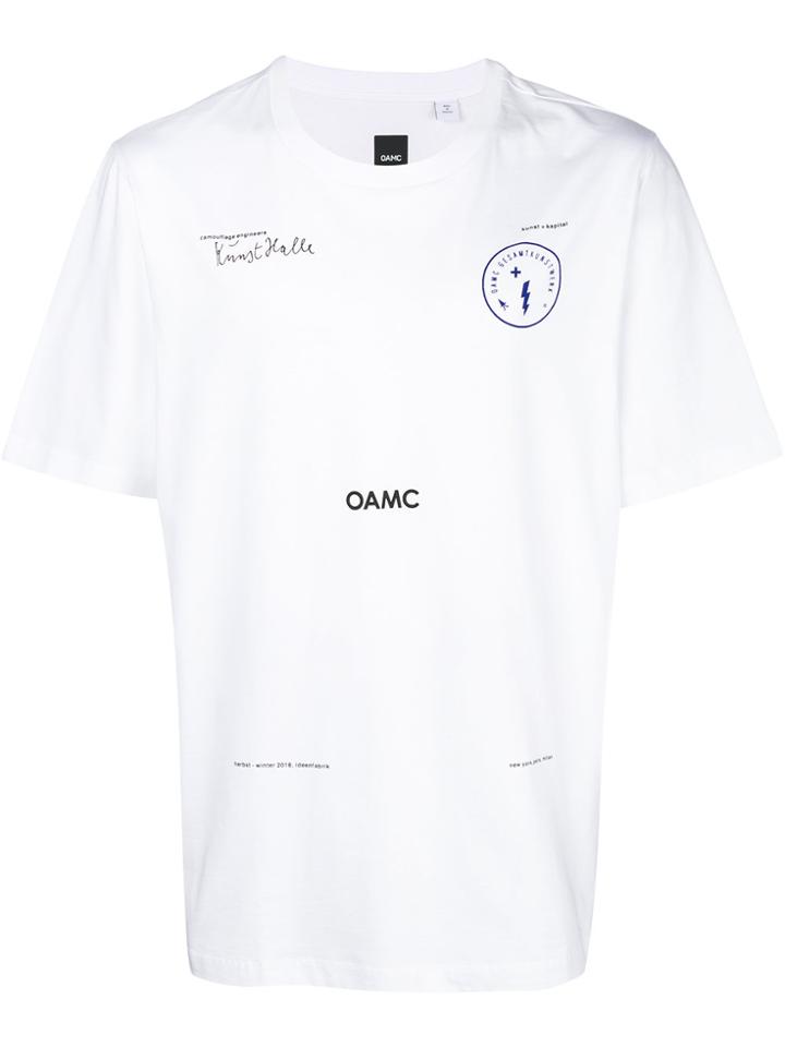 Oamc Slogan Print T-shirt - White