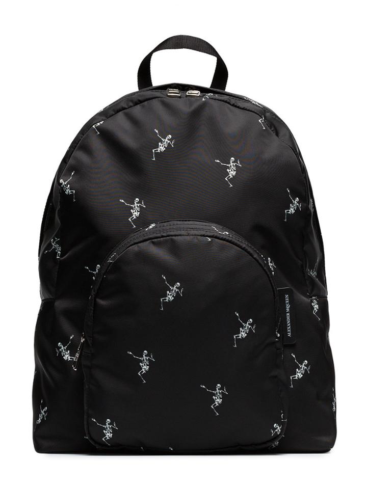 Alexander Mcqueen Dancing Skull Print Backpack - Black