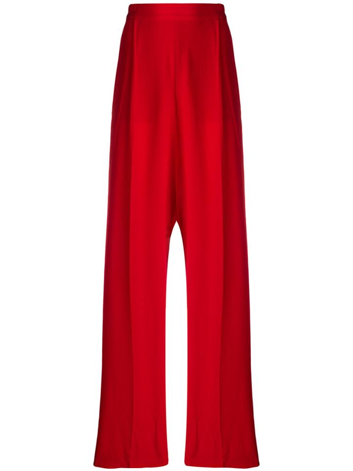 Stella Mccartney High-waisted Wide-leg Trousers - Red