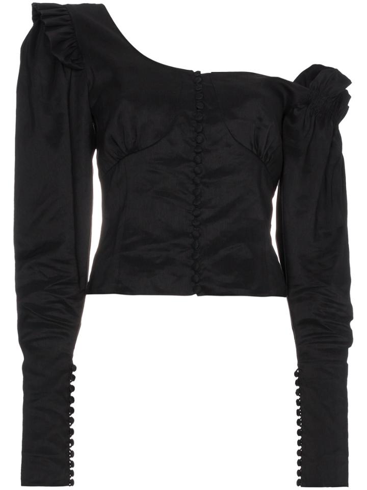 Magda Butrym Vannes Button Down Top - Black