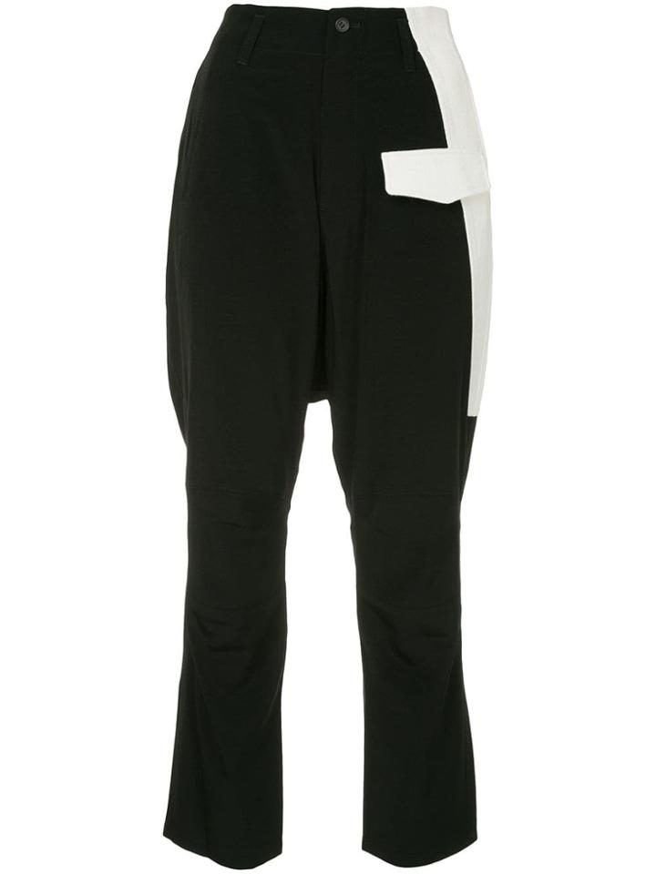 Yohji Yamamoto Knee Patch Trousers - Black