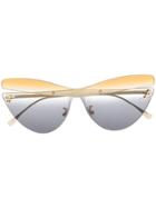 Fendi Eyewear Cat-eye Sunglasses - Grey