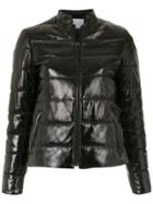 Nk Leather Puffer Jacket - Black
