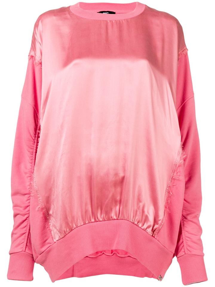 Diesel Oversized Satin Sweatshirt - Pink & Purple