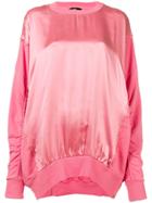 Diesel Oversized Satin Sweatshirt - Pink & Purple