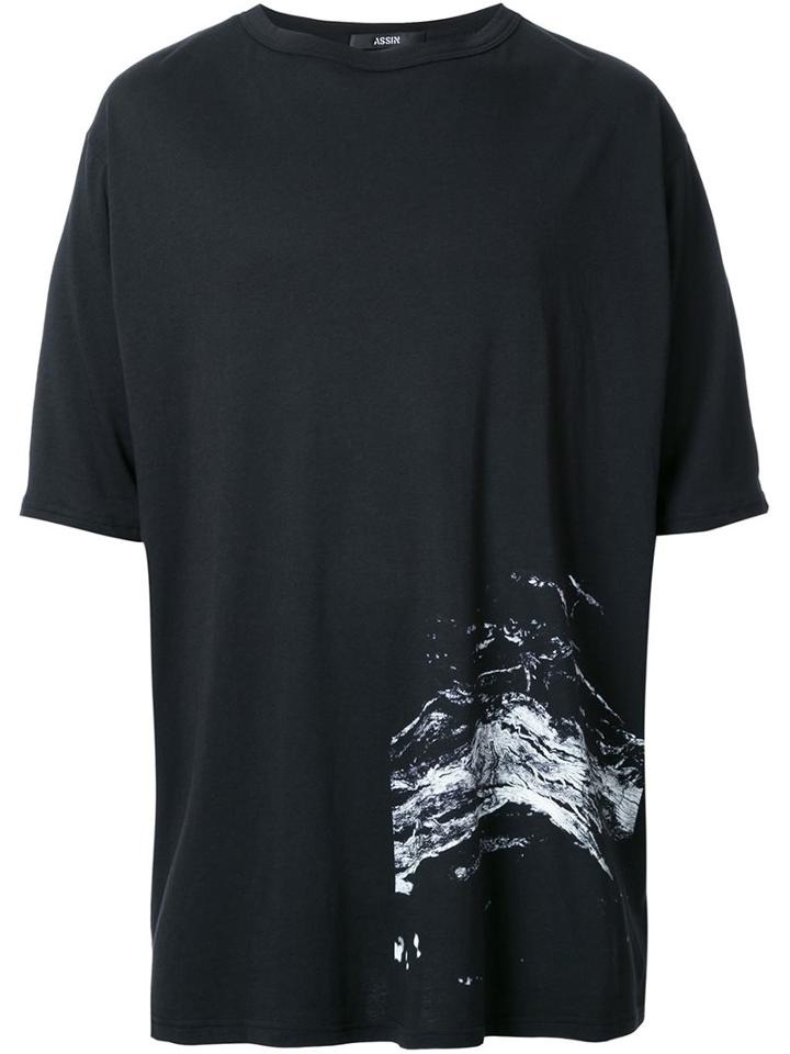 Assin Abstract Print T-shirt, Adult Unisex, Size: Medium, Black, Cotton