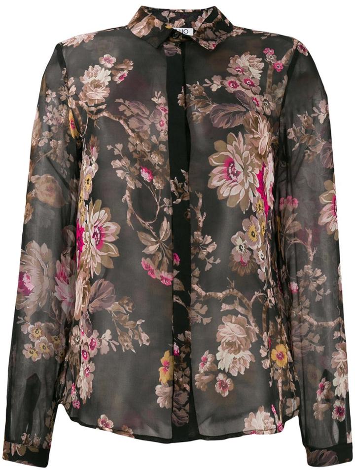 Liu Jo Floral Print Shirt - Black