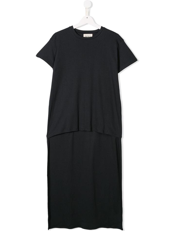 Douuod Kids High Low Hem T-shirt - Blue