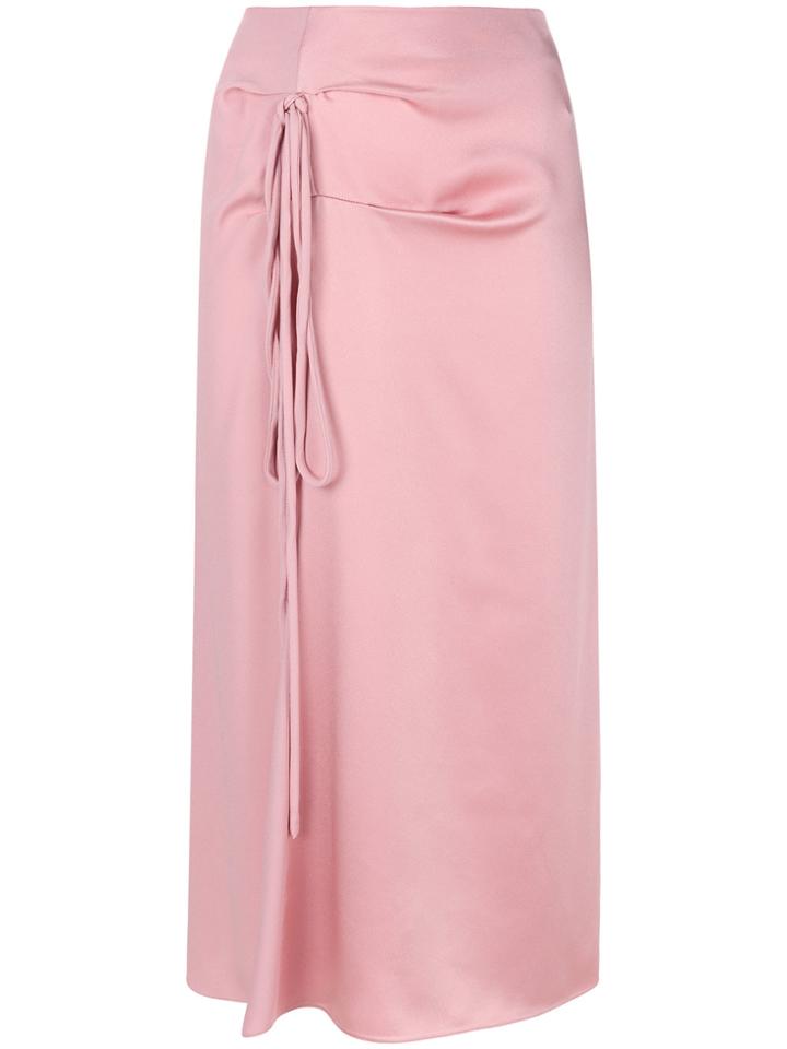Marni A-line Skirt With Tie Detail - Pink & Purple
