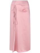 Marni A-line Skirt With Tie Detail - Pink & Purple