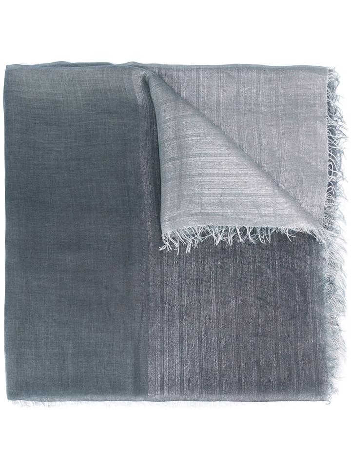 Faliero Sarti - Gradient Scarf - Women - Modal/cupro/silk/polyester - One Size, Blue, Modal/cupro/silk/polyester