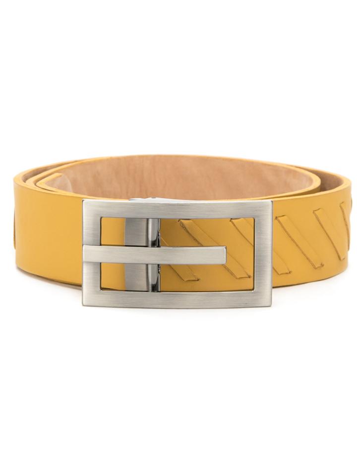 Mara Mac Silver-tone Buckle Belt - Yellow & Orange