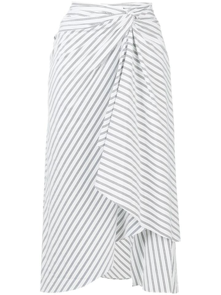 A.l.c. Diller Striped Asymmetric Skirt - White