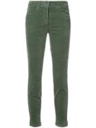 Luisa Cerano Velvet Slim-fit Trousers - Green